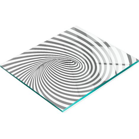 Tablero de cocina de vidrio templado con gráficos en espiral y rayas, 60x52 cm. (1/5)