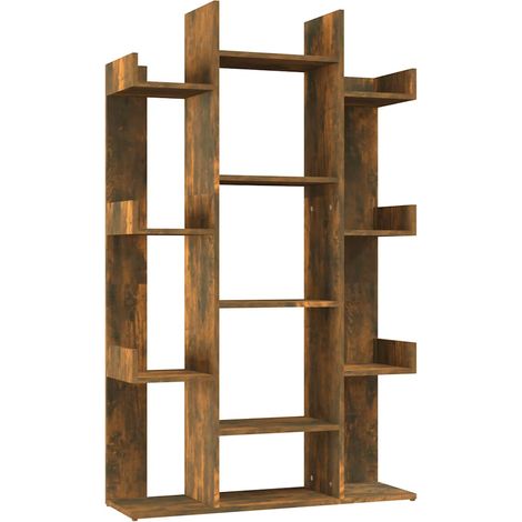 Maison Exclusive - Estantería de madera contrachapada roble ahuma
