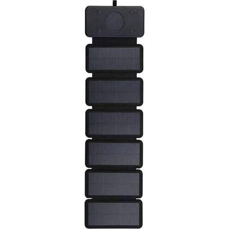 Panneau Solaire Pliable USB - Haute Conversion, Charge Rapide 5V, Imperméable - Pour Smartphone, Tablette, Camping, Randonnée, Urgence Extérieure (1/5)