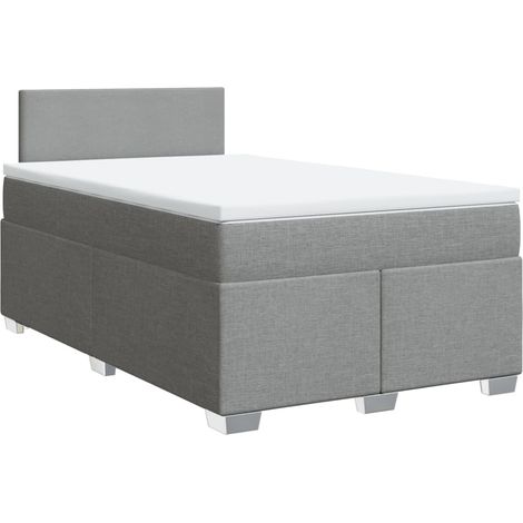 Maison Exclusive - Giroletto a Molle con Materasso Grigio Chiaro 120x200cm Tessuto (1/5)