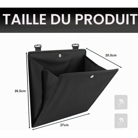 Rangement Suspendu, Rangement Chaussure Mural, Rangement Sac de Courses Pliable, Etagère à Suspendre Convient pour Les Camping-Cars, Les Entrées et Les Chambres à Coucher, Tissu Oxford, Noir (1/4)