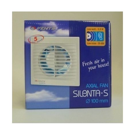 Extractor Baño 100Mm Plastico Blanco Silenta S S M (1/5)