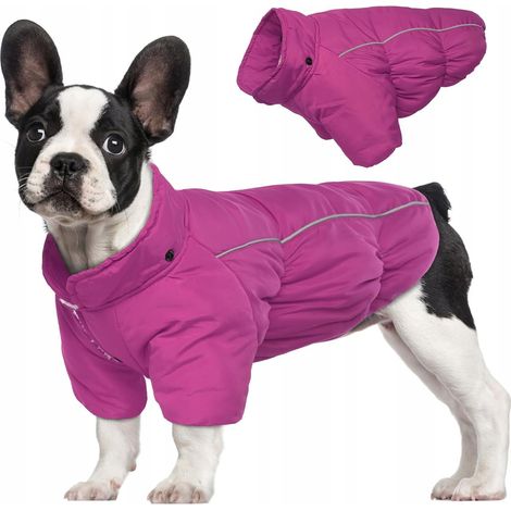 Hundejacke mit Kapuze – reflektierend, wasserdicht, Größe S (1/2)