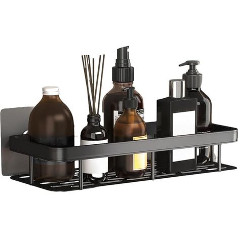Shower Caddy Shelf No Drilling, Adhesive Shower Storage Rack with Soap Razor Holder, Shower Shelf Stainless Steel Adhesive Wall Mount Bathroom Storage Organiser for Bathroom Kitchen