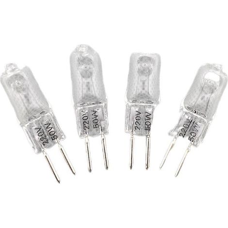 Lot de 5 ampoules halogènes G5.3 35W/50W, culot JC, 220V, lumière jaune (1/4)