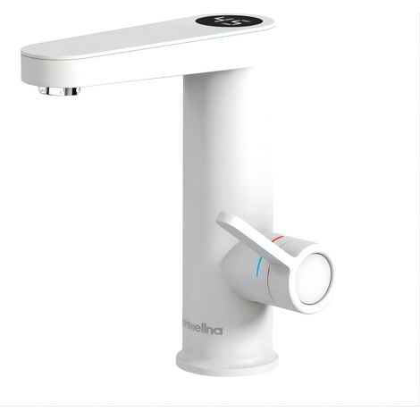 Hot water faucet for bathroom, 220V electric water heater faucet with digital display, instant hot water faucet, fast heating sink faucet