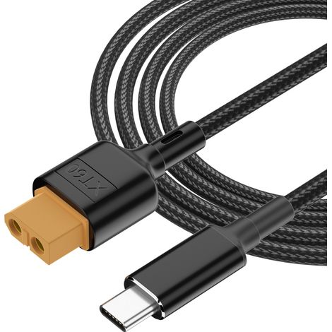 Câble de transfert XT60 pour charge de type C, câble de transfert SC100 pour protocole de charge rapide, câble d'alimentation pour modèle réduit d'avion, câble de connexion d'équilibrage (1/5)