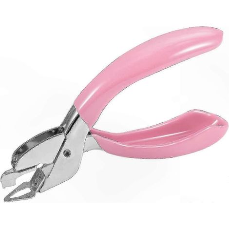 Agrafeuse durable avec poignée antidérapante, compatible avec une utilisation à la maison, à l'école et au bureau (rose) (1/5)