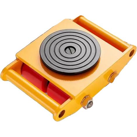 Transportador de maquinaria, capacidad de 6 toneladas, acero al carbono, rotación de 360 ​​grados, base antideslizante, ruedas de poliuretano. (1/5)