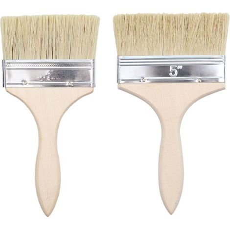 Pcs Silk Paint Brush Set, 10.5cm21cm/12.5cm21.5cm Flat Paint Brushes, Painting Brush, Wall Painting Brush, for Oil Painting, Stain, Varnish, for Covering Large Areas (1/5)