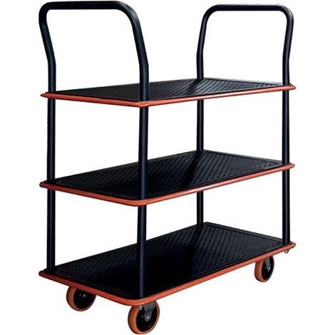Servante 3 plateaux en acier laqué - Charge max 120 kg - SED3