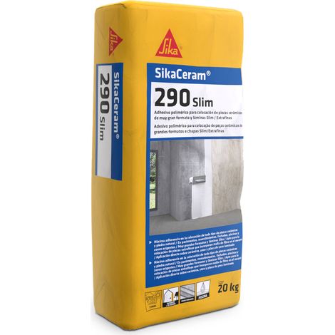 SikaCeram®-290 Slim - Adhesivo cementoso C2TE S1 para láminas cerámicas y gran formato - 20 kg Saco Blanco