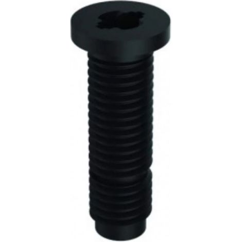 Valentin – Vis M12 noir PVC recoupable pour bonde d'évier – Lot de 2 – Longueur 43,5 mm – Diamètre 18 mm – Fixation centrale