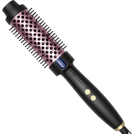 Brosse thermique ionique en céramique 38 mm [130-200 °C] avec 5 niveaux de température Double PTC Chauffage rapide Brosse à boucler ionique Brosse ronde Fer à boucler Brosse de coiffage (1/5)
