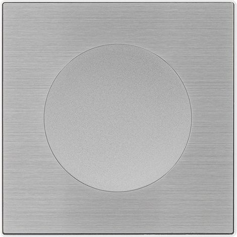 FONTINI Obturateur aluminium DOM avec plaque simple métallisée gris - design moderne et finition haut de gamme (1/5)