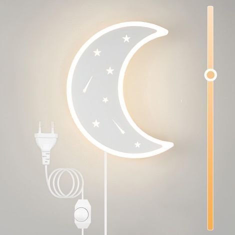 Applique murale LED 14 W à intensité variable avec interrupteur et contacts, veilleuse pour enfant, blanc 3000 K (1/5)