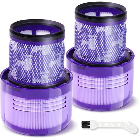 2 Pack Filtres pour Dyson V11 Absolute Extra Pro, V15 Detect sans fil Aspirateur SV14 SV17 SV22 Hepa Filtre de Remplacement Lavable Remplace