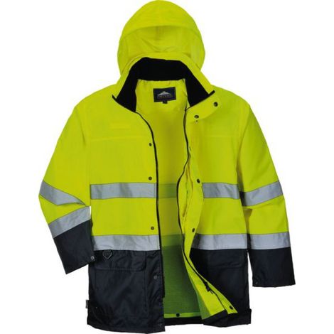 Giacca impermeabile Hv bicolore Colore: Giallo/navy Taglia XL - Portwest