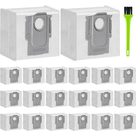 20 Pack Dust Bags pour Roborock S7 MaxV Ultra – S7 Max Ultra – Q5+ Q5 Pro+ – Q7+ Max+ – Q8 Max+ – S8+ S8 Pro Ultra (1/5)