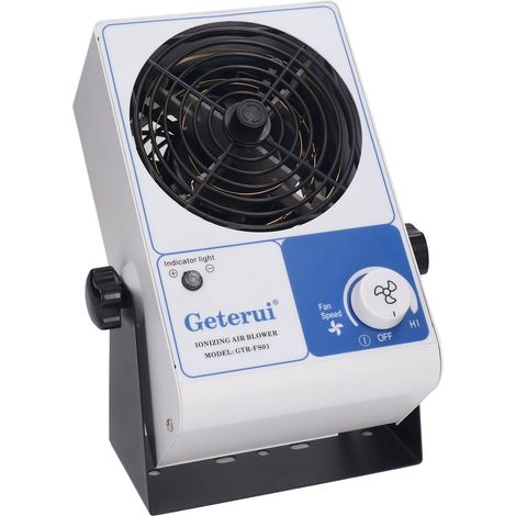 Ventilateur ionisant de bureau industriel antistatique pour le dépoussiérage, ioniseur ESD réglable pour chaînes de production, prise UE, 220-240 V (1/5)