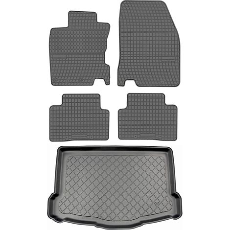 Ensemble de tapis de sol en caoutchouc pour Nissan Qashqai II J11 Crossover (02.2014-2021) + tapis de coffre (1/5)