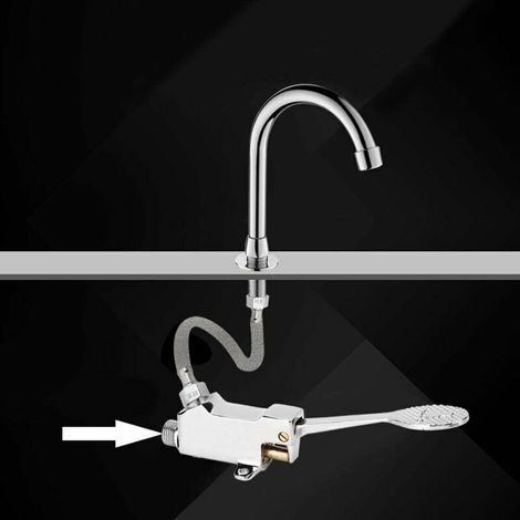 Mitigeur de lavabo robinet à pédale ensemble de robinets de lavabo de laboratoire médical/de salle de bains,FOREHILL