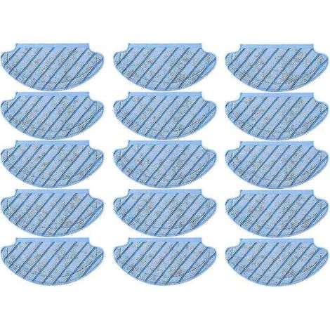 Lot de 15 tampons de nettoyage en microfibre pour aspirateur Deebot Ozmo 920 950 T8max N8pro (1/3)