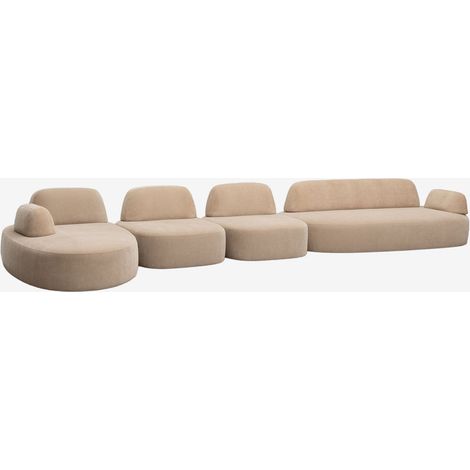 Sofá modular chaise longue izquierdo de 4 piezas con módulo esquinero tapizado Giorgia SKLUM (1/5)