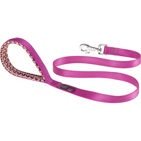 Ferplast DAYTONA FANTASY G Guinzaglio per cani in nylon con morbida impugnatura.. Variante G20/120 - Misure: 20 mm x L 120 cm - Fucsia