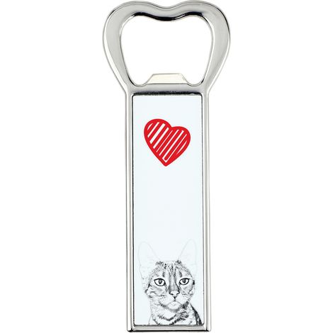 Cat Toyger - un apribottiglie con un gatto, un apri-frigo personalizzato, un regalo unico per uomo da Art-Dog (1/5)