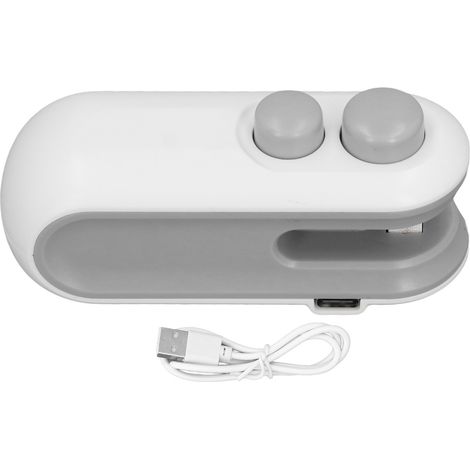 Mini Machine à sceller les sacs, Rechargeable, à chaleur, Portable, pour puces, biscuits, sacs de nourriture pour animaux de compagnie, Camping, pique-nique, cuisine, blanc (1/5)
