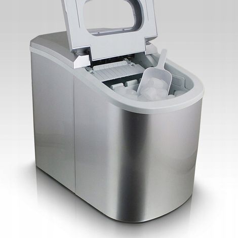 MACCHINA PER IL GHIACCIO DA BAR ARGENTO PER BAR DOMESTICO, MACCHINA EFFICIENTE