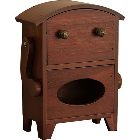 Boîte de rangement de style armoire avec tiroirs — un objet de décoration intérieure de style rétro, orné d'un design de robot multifonctionnel. (1/5)