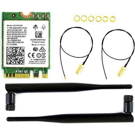 Carte réseau sans fil Wi-Fi AC8265 double bande 2,4 GHz/5 GHz, 300 Mbps + 867 Mbps, compatible avec Windows 7/8/8.1/10 (1/5)