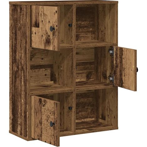 vidaXL Bookcase Old Wood 60x24x76,5 cm Engineered Wood