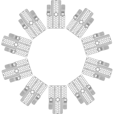 Tofficu 10 Pièces Clip de Fixation Argenté pour Cloison Sèche en Acier Inoxydable Vis, pour Panneau 1/2 et 5/8, Réparation de Plafond, Restauration Murale (1/5)