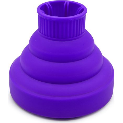 Diffuseur de Voyage Silicone Pliable pour Sèche-Cheveux, Accessoire Portable Violet