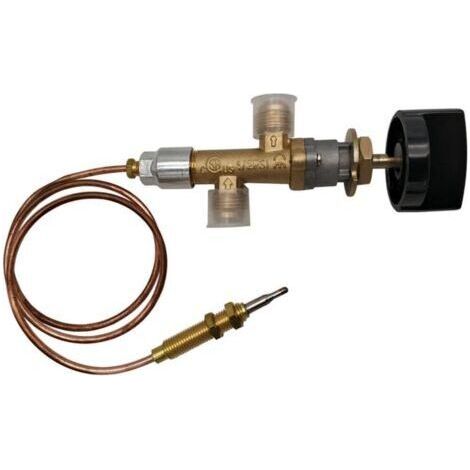 Kit de soupape de contrôle de sécurité pour foyer au gaz propane GPL basse pression avec raccord de 20,3 cm