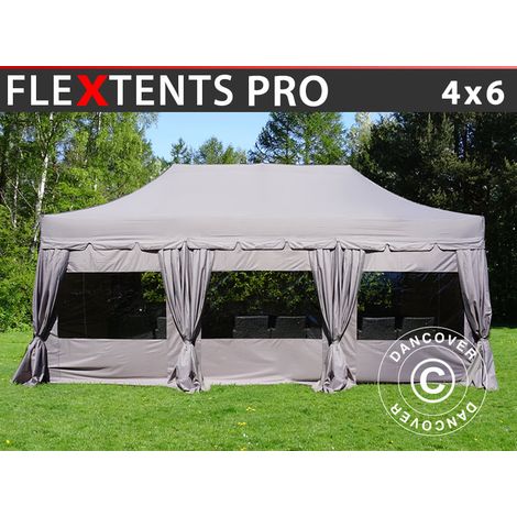 Carpa plegable Carpa Rapida FleXtents PRO "Peaked" 4x6m Latte, (1/5)