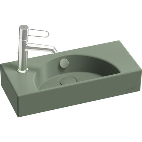 Lave-mains compact 50 cm JACOB DELAFON Odéon Rive Gauche 1 trou de robinetterie à gauche Kaki satiné