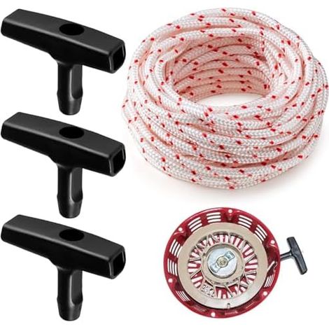 10 Mètres Corde Lanceur Tondeuse, 4 mm, 3 Poignées (1/5)
