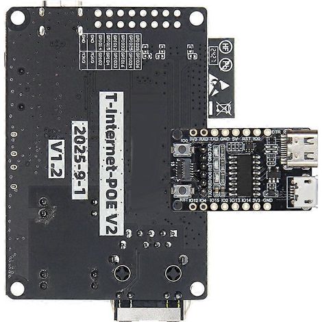 Placa de expansión T-Internet-POE V2 con módulo de descarga y grabación, chip ESP32 LAN8720, placa de expansión Ethernet IoT (1/5)