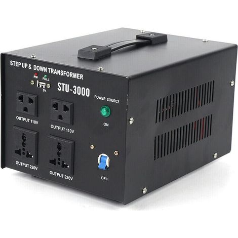 Spannungswandler Transformator 110V⇋220V Voltage Converter Konverter 3000W Step Up Down Converter