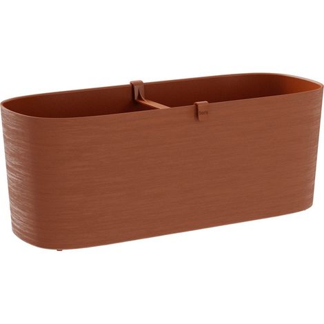 Vaso ecologico "Paros" in plastica 100% riciclata da esterno per fiori e piante -60 cm / Corda (1/5)