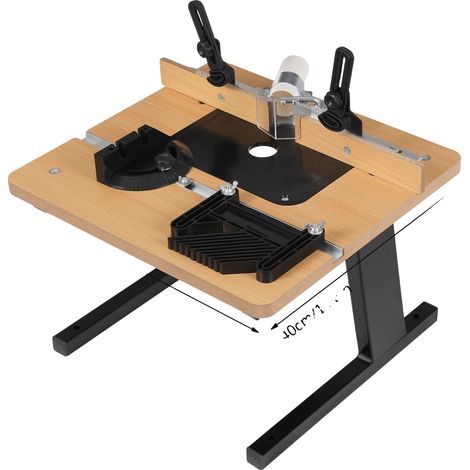 Mesa para fresadora, capacidad de carga de 200 kg, incluye puerto de succión, 43 x 40 cm. (1/2)