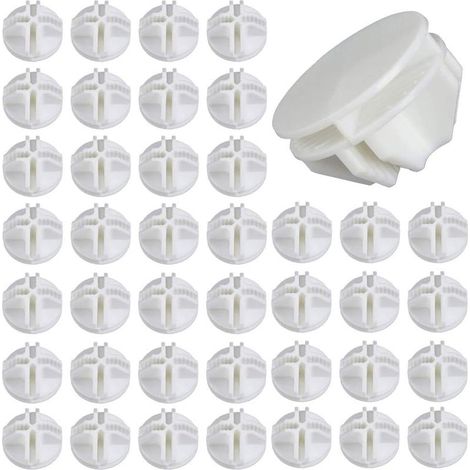 40 connettori cubici in plastica ABS per cavi, accessori cubici bianchi per riporre oggetti, accessori cubici modulari per cavi, cubi a griglia per scaffali e armadietti. (1/5)
