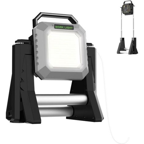 Lampada Da Lavoro Faro Portatile Ricaricabile Con Asta Telescopica 276 led 3.7V