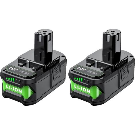 Batterie, capacité 6000mAh/9000mAh, technologie Li-Ion, compatible avec Ryobi (1/2)