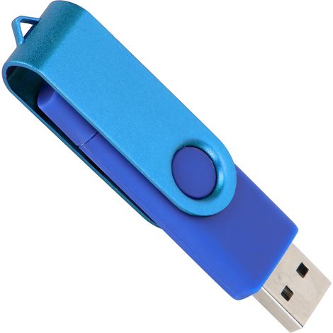Clé USB 2.0 64 Go Bleue, Mémoire Flash Portable pour Ordinateur, Téléphone et Stockage OTG