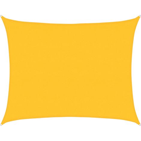 Vela Parasole Telo Ombra Parasole a Vela 160 g/m² Rettangolare Giallo 6x8 m in HDPE (1/5)